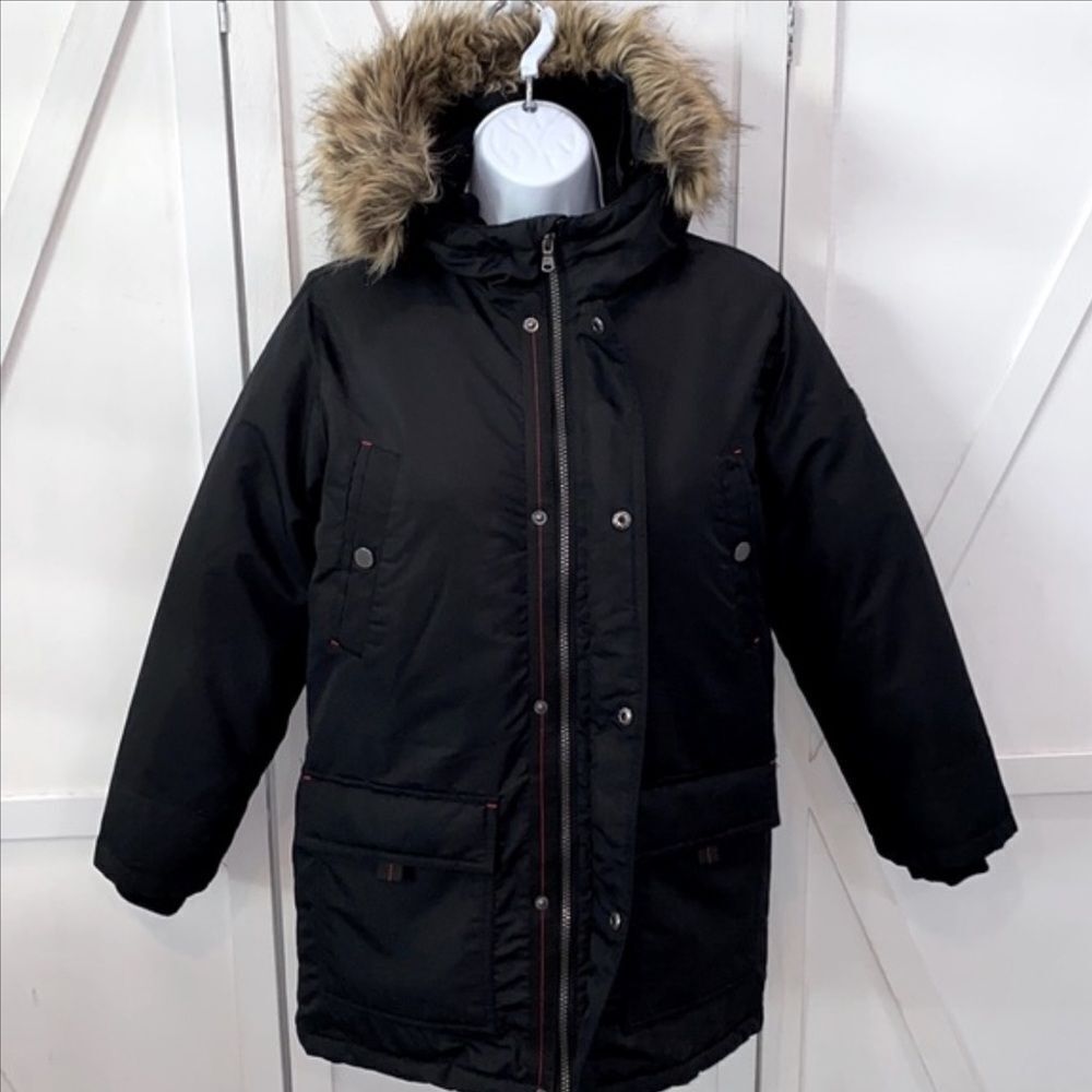 Michael Kors Faux Fur Heavyweight Hooded Parka Coat Size 8
